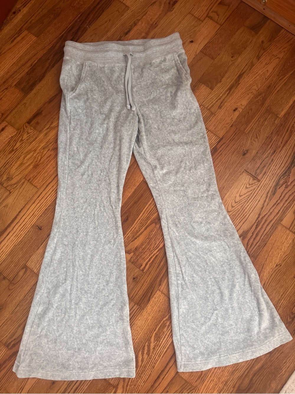 Aerie Gray Cozy Flare Sweatpants